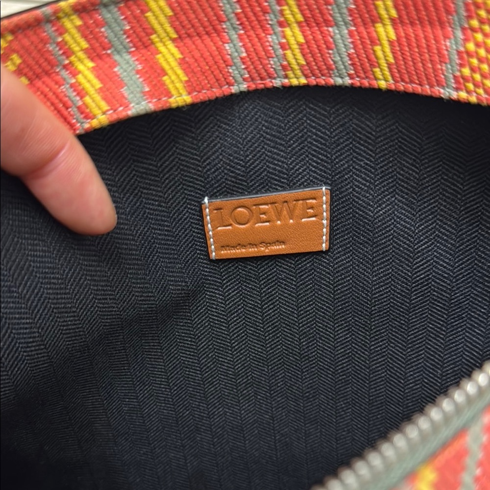 Authentic LOEWE Striped Multicolor T pouch bag
